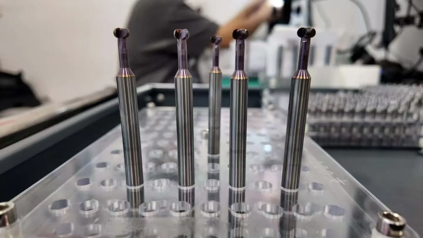 Five long-shank custom form tools with rounded cutting heads